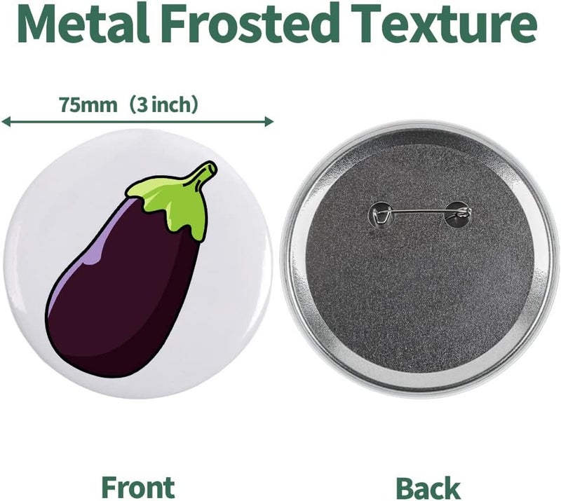 Mostme 100 Sets 3 inch Button Maker Supplies, 75mm Button Supplies Parts Badge Part, Buttons Making Supplies, Includes Metal Pin Back Cover, Metal Shells, Blank Paper&Clear Film - Image 4